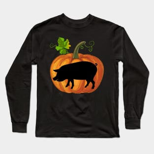 Pig in pumpkin Long Sleeve T-Shirt